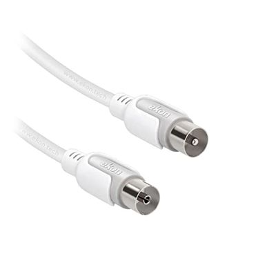Ekon Tv-antennekabel, antennekabel, antennekabel, stekker, bus 3 meter, 75 dB voor TV, Smart TV, Decoder, digitaal terrestrisch