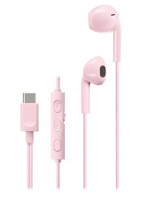 JVC HA-FR17UC-P - Auricolari USB-C con DAC integrato per un suono potente e cristallino, pratico microfono e telecomando a 3 tasti dal design estremamente compatto (rosa)