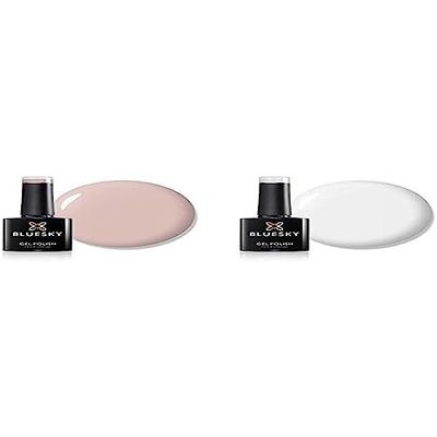 Bluesky Gel Nail Polish, Stoned Rose ND20, Light Pink and Studio White 80526, Long Lasting, Chip Resistant, 10 ml (Requires Drying Under UV LED Lamp)