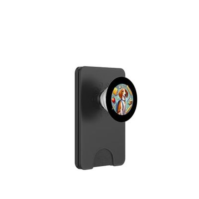Regreso al Cole Sabueso Ibicenco Perro Niño Niñas Dueño Estudiante PopSockets PopWallet para MagSafe