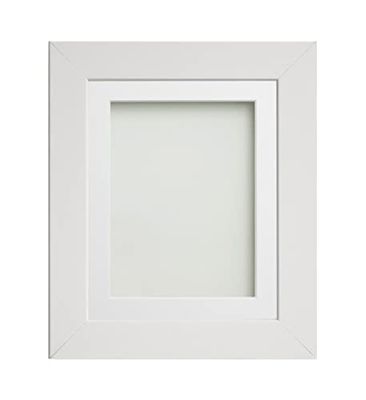 Frame Company Watson White Picture Photo Frame fitted with Perspex, 20x16 inch with White Mount for image size 15x10 inch