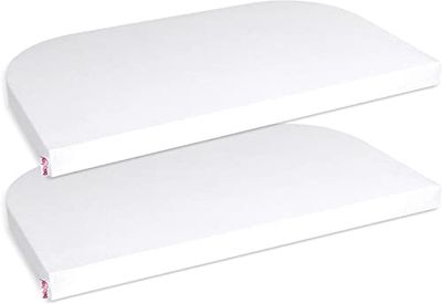 Babybay Lençol-capa jersey deluxe de duas unidades, para os modelos Maxi, Midi, Boxspring, conforto e conforto Plus, branco, 89 x 50 cm (2 unidades)
