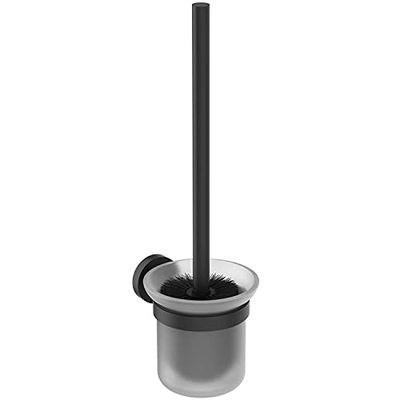 Ideal Standard Ensemble Brosse WC et Support pour Cuvette Toilette Noir mat Suspendu IOM Fixation Murale A9119AA