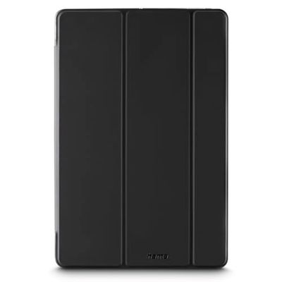 Hama Fold Clear Coque pour Samsung Galaxy Tab S9 FE 10,9" - Housse Fonction Chevalet, Compartiment pour Le S Pen, Protection Fermeture Magnétique, Dos Transparent - Noir