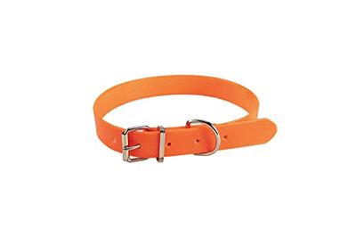 JANUEL - halsband voor honden, PVC, lengte 45 cm x breedte 25 mm, oranje