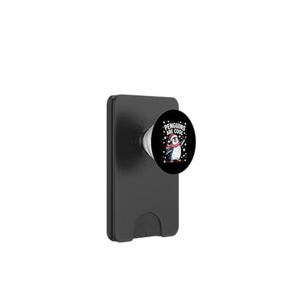 Penguins Are Cool Graphic Funny Penguins Animal Lover PopSockets PopWallet for MagSafe