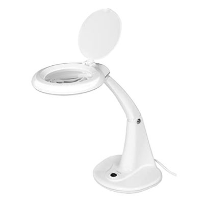 Logilink WZ0059 - Vergrootglas Bureaulamp, 3 & 12 Dioptrieën, Wit
