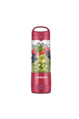 nutribullet Portable Smoothie Maker to Go, 475 ml BPA-Free Cup, Wireless, Rechargeable for 15+ Mixing, Portable Mini Mixer for Mix & Go, Crushes Ice & Fruit, Magenta, NBP003MA