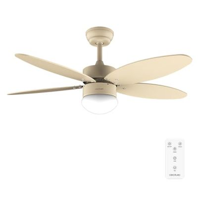 Cecotec - Ventilateur de Plafond avec Lumière EnergySilence Aero 4260 Full SunLight - 40 W, Diamètre 106 cm, Lampe Intégrée, Télécommande, Minuterie, 6 Vitesses, 5 Pales, Mode Été/Hiver
