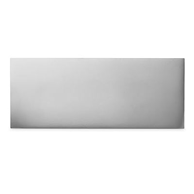 DUÉRMETE ONLINE - Cabecero Viena Acolchado, Tapizado Premium en Polipiel de Alta Gama, Incluye Herrajes y Tornillería, Medidas 130 x 60 cm (Cama de 120), Plateado