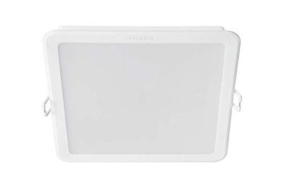 Philips Lighting MyLiving Meson Faretto da Incasso Quadrato 13 W, Luce Bianca Calda (3000 K), Illuminazione Interna, Caldo, 125 mm