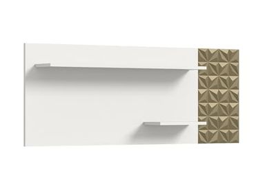 xonox.home Étagère Murale Prisma en mélamine Blanche 140 x 53 x 17 cm