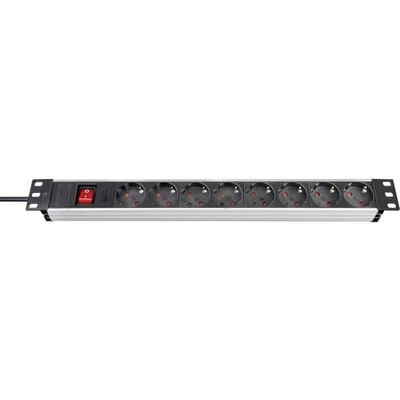 Brennenstuhl 1390007018 Alu-Line Prolongateur multiprise Argent/Noir