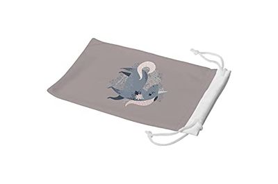 Bonamaison Imprimé Numériquement Lunettes Étui avec Cordon de Serrage, 100% Coton, Sac Lunettes, Pochette à Lunettes, 1 Pièce, Taille: 11x19 Cm