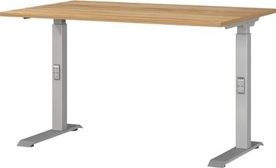 Germania Bureau 7910-641, en Chêne de Navarra repro/Argent, réglage de la Hauteur Moyenne, 120 x 91 x 80 cm (LxHxP)