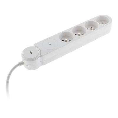 Blok odgromowy 4x16A + przełącznik - biały - Zenitech