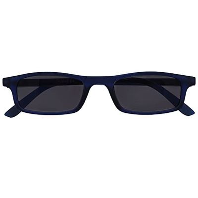 OPULIZE Opaco Blu Navy Leggero Comodo Lettori Sole Uv400 Uomo Donna Cerniere Molla S17-3 +1,00-50 Gr