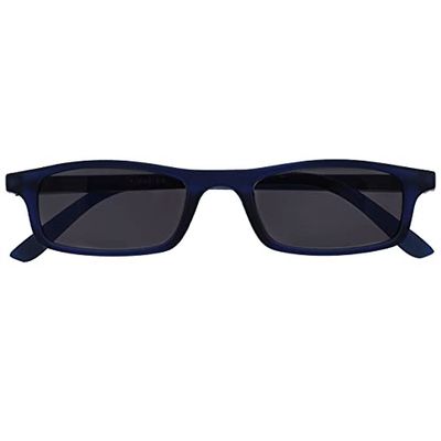 The Reading Glasses Company Opaco Blu Navy Leggero Comodo Lettori Sole Uv400 Uomo Donna Cerniere Molla S17-3 +3,00 - 50 Gr