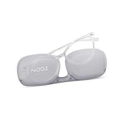 NOOZ Lunettes de Vue Lecture - Correction +1.5 - Couleur Crystal - Forme Papillon - Lunette loupe grossissantes - Modèle Ivy Collection Essential