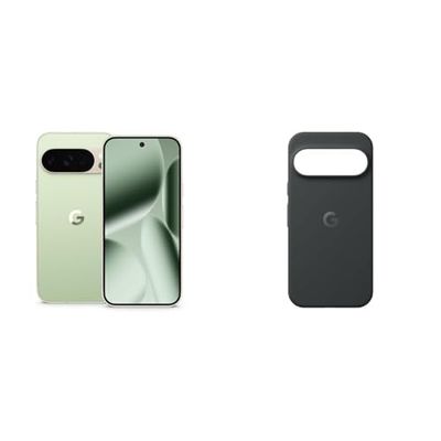 Google Pixel 10 Pro - Unlocked Android Smartphone with Gemini, Triple Rear Camera System, 24+ Hour Battery and 6.3" Super Actua Display - Jade, 256GB+Case