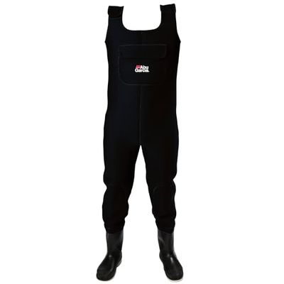 Abu Garcia Neopreen visbroek - Waterdichte borstbroek met ingebouwde laarzen & zolen van vilt voor maximale grip - duurzaam voor vissen in koud water, waden en buitenactiviteiten, M 42/43