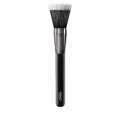 KIKO Milano Face 04 Stippling Foundation Brush | Brocha Redonda ParaBases De Maquillaje Líquidas O En Crema, Fibras Sintéticas