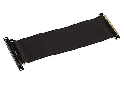 KALEA-INFORMATIQUE Cavo di espansione PCI Express di tipo riser. Connettori PCIe x16 e cavo a nastro schermato semirigido da 25 cm.