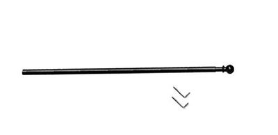 ATELIERS 28 2 x Tringle de vitrage Extensible avec Embout Boule - Ronde diamètre 7 - Métal (Noir