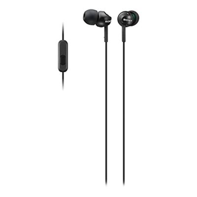 Sony MDR-EX110AP Auriculares In-ear (com microfone, controlo remoto integrado), preto, com fios