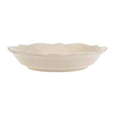 GENEVIEVE LETHU 536321 Gräddfärgad lergodstallrik Ø 22 cm - Dianas bordskollektion - Klassisk charmig stengods, fint skalad
