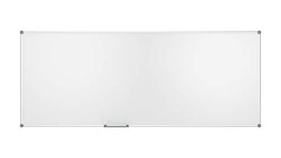 MAUL Pizarra blanca 2000 MAULpro 120 x 300 cm, pizarra magnética de pared de aluminio con bandeja para rotuladores de pizarra blanca, borrado en seco, superficie resistente a los arañazos, formato