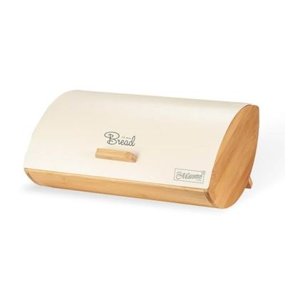 Feel Maestro Panera MR-1775-IVORY Marfil Madera Metal Bambú 25 x 13,3 x 36,5 cm