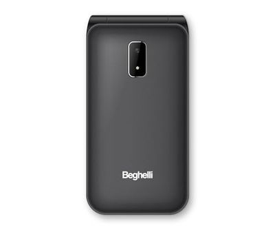 Beghelli - Telefono Anziani Salvalavita SLV40, Conchiglia, 4G, con Tasto SOS e Chiamata Rapida, Cellulare con Grandi Tasti, Volume Alto, Display 2.8", Torcia, Radio, Fotocamera - Colore: Nero
