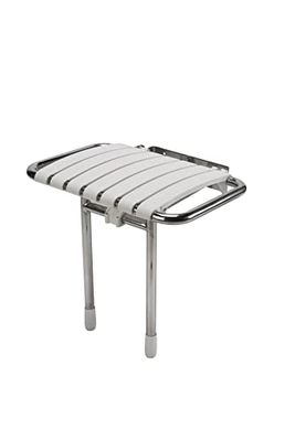 Croydex Newport Asiento Plegable, Metal, Color Blanco