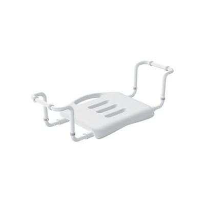 Spirella colección Vivawell, Asiento para baño 36,5 x 19 x 28,5, Acero Revestido, Inoxidable, Blanco, 36.5 X 19 X 28.5