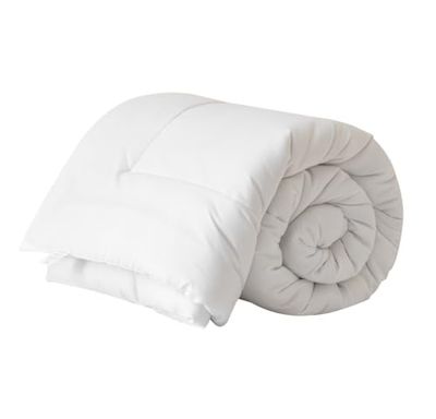 Good Nite Parure de lit Double en Fibre Creuse de Polyester Doux 15tog avec Attaches de Coin - Lavable en Machine - Blanc 15 tog - 200 x 200 cm