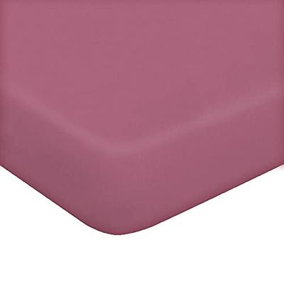 Homemania 13699 ark med enkelhörn, solid färg-lakan - rosa sängklädesplagg i bomull, 90 x 200 cm