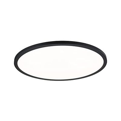 Paulmann 70999 Atria Shine LED rond 420 mm 3 étapes avec 1 panneau de plafond en plastique de 22 W à intensité variable blanc chaud et noir 3000 K, Ø 420mm