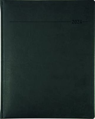 Manager Timer Balacron Black 2024 - Cheftimer 21.7 x 26.6 cm - 1 Week 2 Pages - 160 Pages - Balacron Cover - Alpha Edition