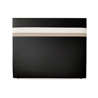 DUÉRMETE ONLINE Rivestimento, Dimensioni Testiera Marsiglia Premium | Rivestita in Ecopelle di Alta Gamma, Misure (Letto da 200 cm), Legno Pelle Sintetica, Nero, 210 x 120 cm (Cama 200)
