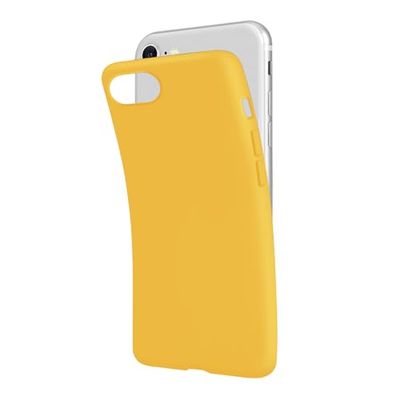 SBS Cover per iPhone SE 2022/SE 2020/8/7 Giallo Blonde Pantone 127 C, Custodia Morbida e Flessibile Antigraffio, Cover Sottile e Comoda da Tenere in Tasca, Custodia Compatibile con Ricarica Wireless