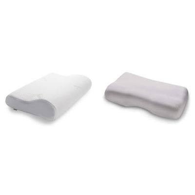 TEMPUR set di cuscini con imbottitura e federa, cuscino Original taglia Junior con federa in jersey (platino)