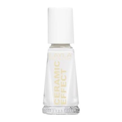 Layla Cosmetics 1243R23-001 Keramisk effekt nagellack – mjukt vitt, 1-pack (1 x 0,01 l)