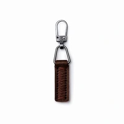 Prym Tirette de fermeture à glissière tendance en cuir synthétique marron, métallique, taille unique