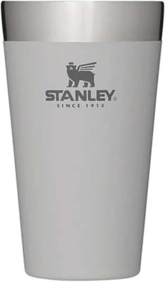 Stanley Adventure Stacking Beer Pint 0.47L - Travel Mug Keeps Drinks Cold For 4 Hours - Stainless Steel Thermal Cup - Stacks Infinitely - Double Wall Vacuum Insulation - Dishwasher Safe - Ash