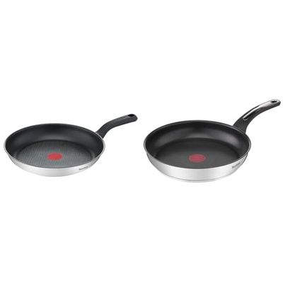 TEFAL Comfort Max Poêle 30 cm, Induction, Revêtement antiadhésif, Acier inoxydable haute qualité & Emotion Poêle 20 cm, Revêtement antiadhésif, Garantie 10 ans, Diffusion de chaleur homogène