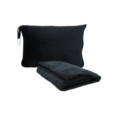 Carpoint Travel Blanket & Travel Pillow Black 2 in 1