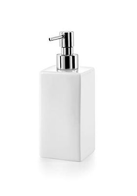 Lineabeta 44033.09 Dosasapone da Appoggio Serie Saon, 40 cl, Bianco, 12 x 17 x 12