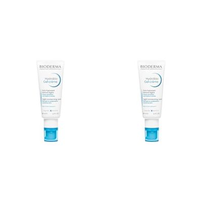 Bioderma HYDRABIO Gel-Crème 40ml, Hydrate intensément et durablement – Lisse le grain de peau, Peaux déshydratées, sensibles et en manque d'éclat – Peaux normales à mixtes (Lot de 2)