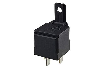 HELLA Relé, corrente de trabalho - 24 V - 4 polos - Diagrama de circuito: S2 - Conector: B - Contato de fecho - Cor: preto - com suporte - 4RA 007 957-011